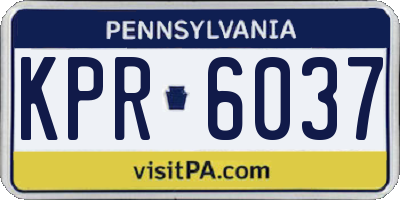 PA license plate KPR6037