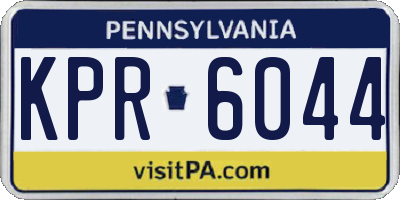 PA license plate KPR6044