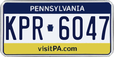 PA license plate KPR6047