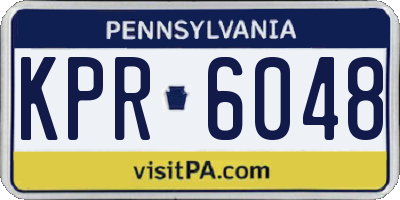 PA license plate KPR6048