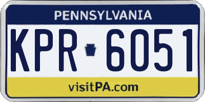 PA license plate KPR6051