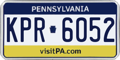 PA license plate KPR6052