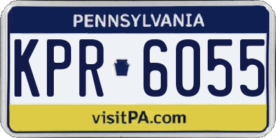 PA license plate KPR6055