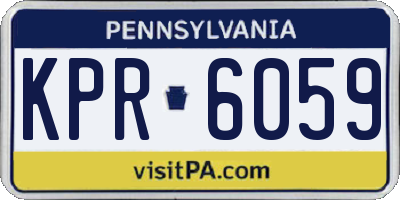 PA license plate KPR6059
