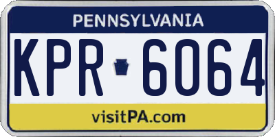 PA license plate KPR6064