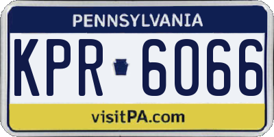 PA license plate KPR6066