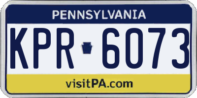 PA license plate KPR6073