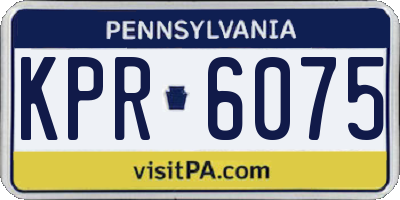 PA license plate KPR6075