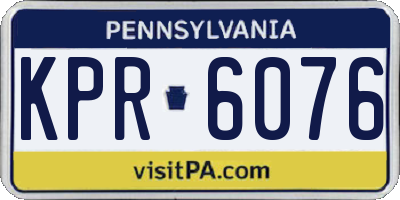 PA license plate KPR6076