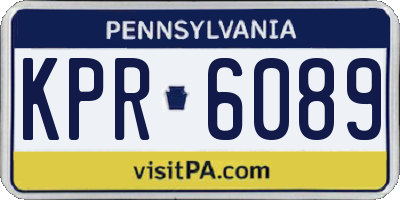 PA license plate KPR6089