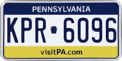 PA license plate KPR6096