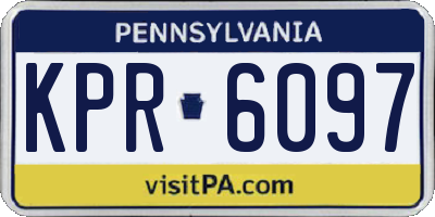 PA license plate KPR6097