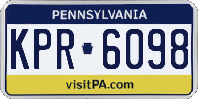 PA license plate KPR6098