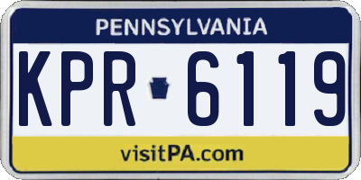 PA license plate KPR6119