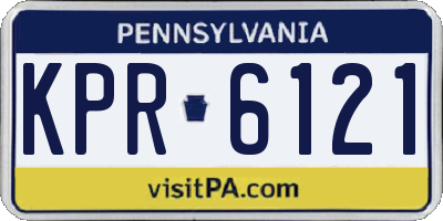 PA license plate KPR6121