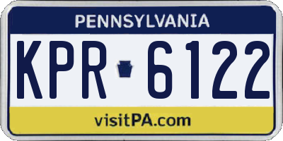PA license plate KPR6122