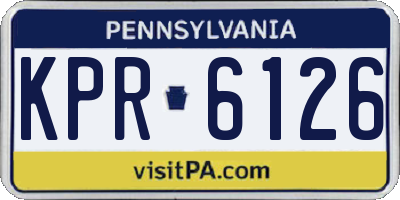 PA license plate KPR6126