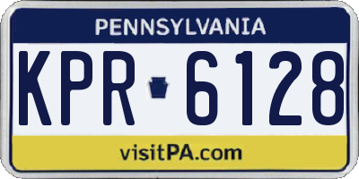 PA license plate KPR6128
