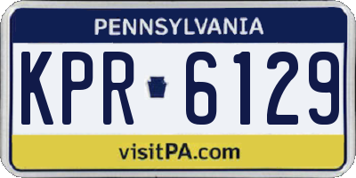 PA license plate KPR6129