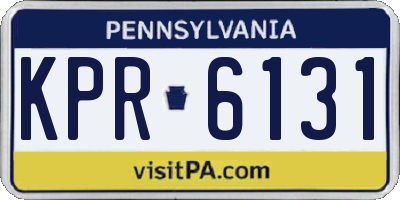 PA license plate KPR6131