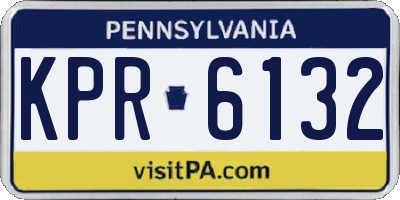 PA license plate KPR6132