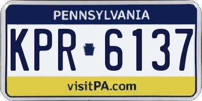 PA license plate KPR6137