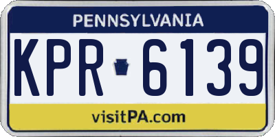 PA license plate KPR6139
