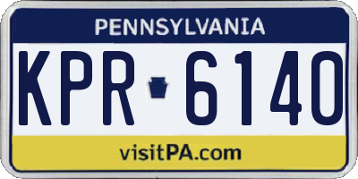 PA license plate KPR6140