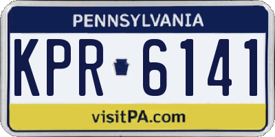 PA license plate KPR6141