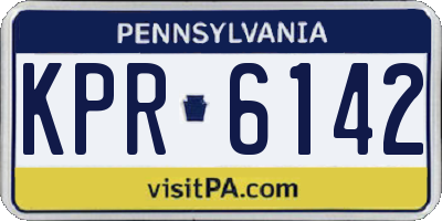 PA license plate KPR6142