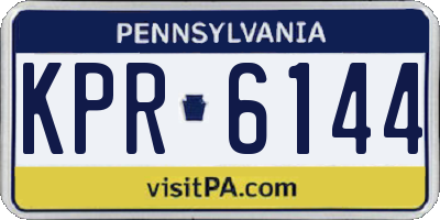 PA license plate KPR6144