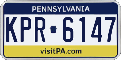 PA license plate KPR6147
