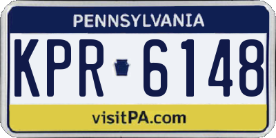 PA license plate KPR6148