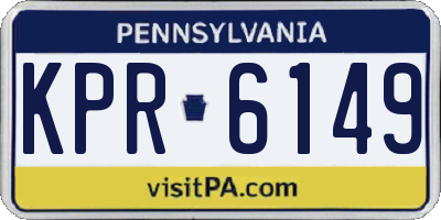 PA license plate KPR6149
