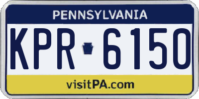 PA license plate KPR6150