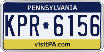 PA license plate KPR6156