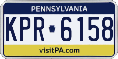 PA license plate KPR6158