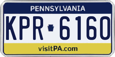 PA license plate KPR6160
