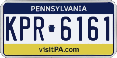 PA license plate KPR6161