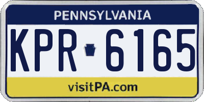 PA license plate KPR6165