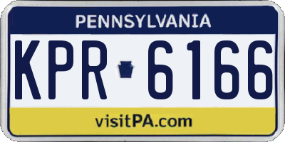 PA license plate KPR6166