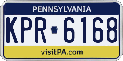 PA license plate KPR6168