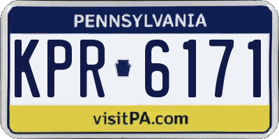 PA license plate KPR6171