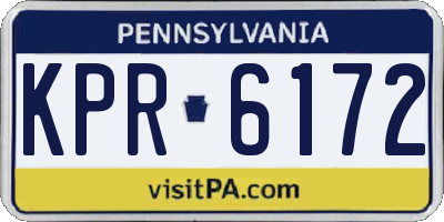PA license plate KPR6172