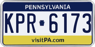 PA license plate KPR6173
