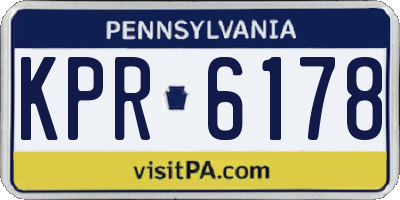 PA license plate KPR6178