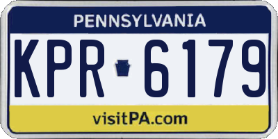 PA license plate KPR6179