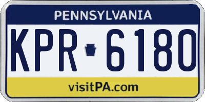 PA license plate KPR6180