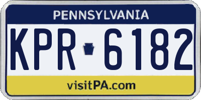PA license plate KPR6182