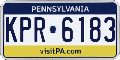 PA license plate KPR6183